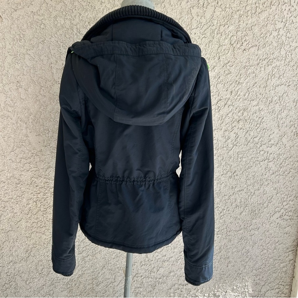 Abercrombie & Fitch Blue Ski Jacket with High Collar and Hood - Picture 6 of 11